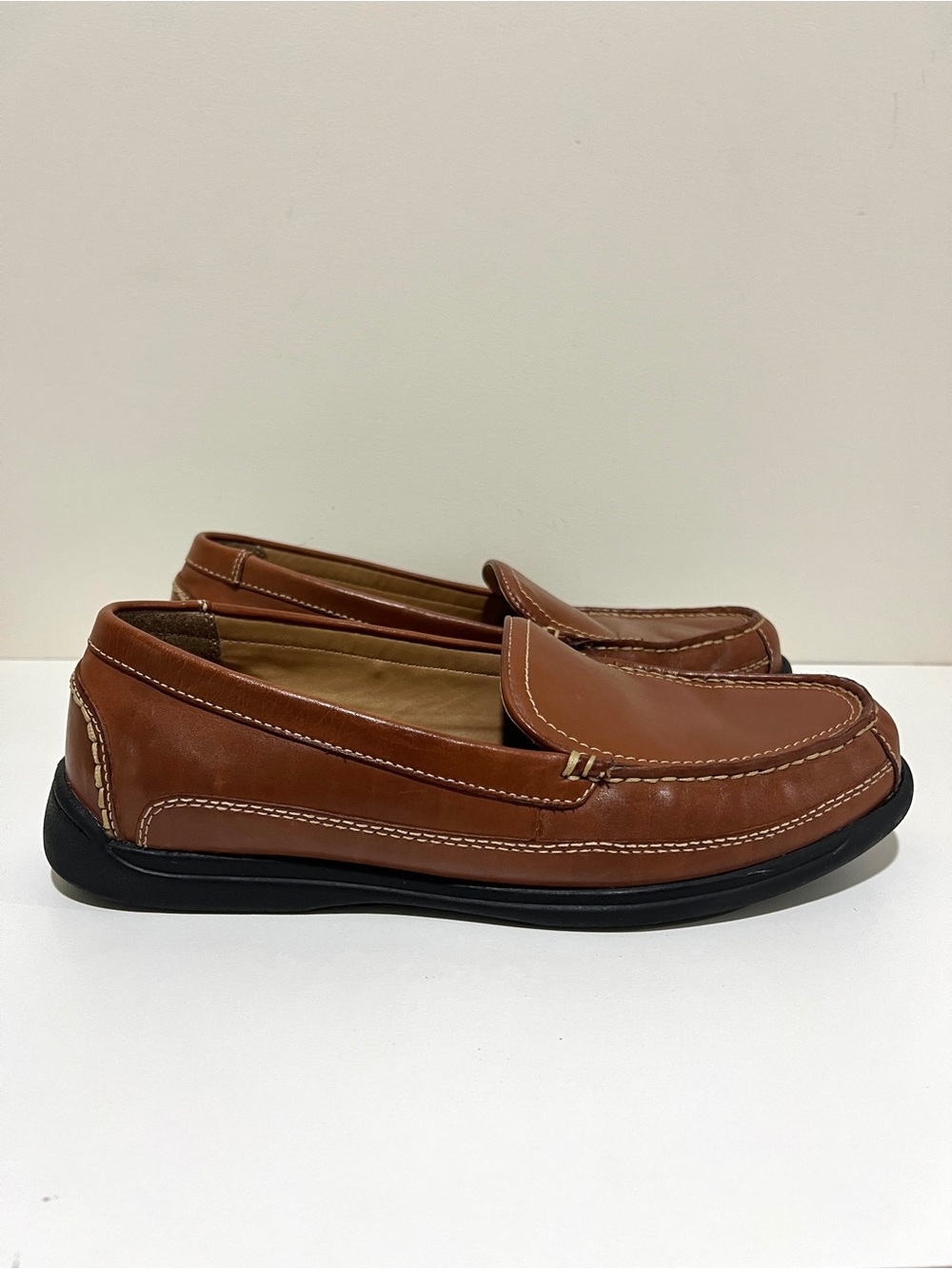 Dockers Mens Catalina Brown Leather Casual Slip-on Comfort Loafer Shoes 11M